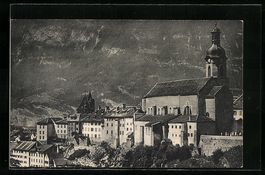 AK Chur, Dorfkirche und Altstadt, 1918