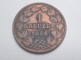 🇩🇪 Baden 1 Kreuzer 1856