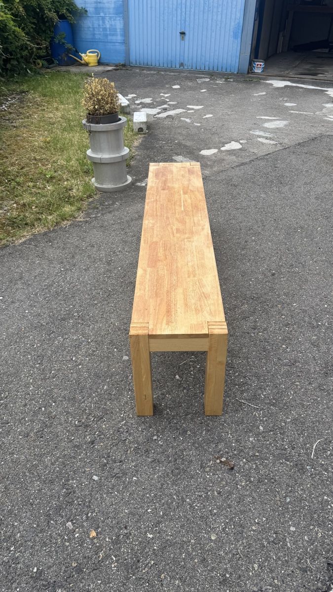 Panchine: zwei massive Sitzbänke aus Buche – Usato da Mönchaltorf venduto da DRUG-TITO 4