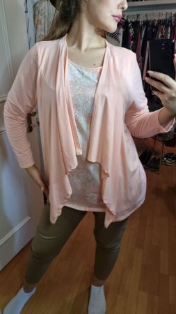 Sommerliches Set: Shirt & Cardigan, Gr. 48