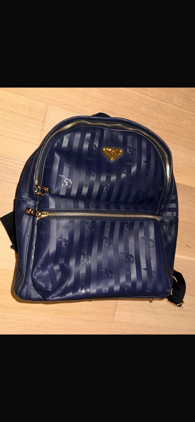 Maison Mollerus Zaini: Maison Mollerous Rucksack Dunkelblau – Usato da Dübendorf venduto da eld_5pbv