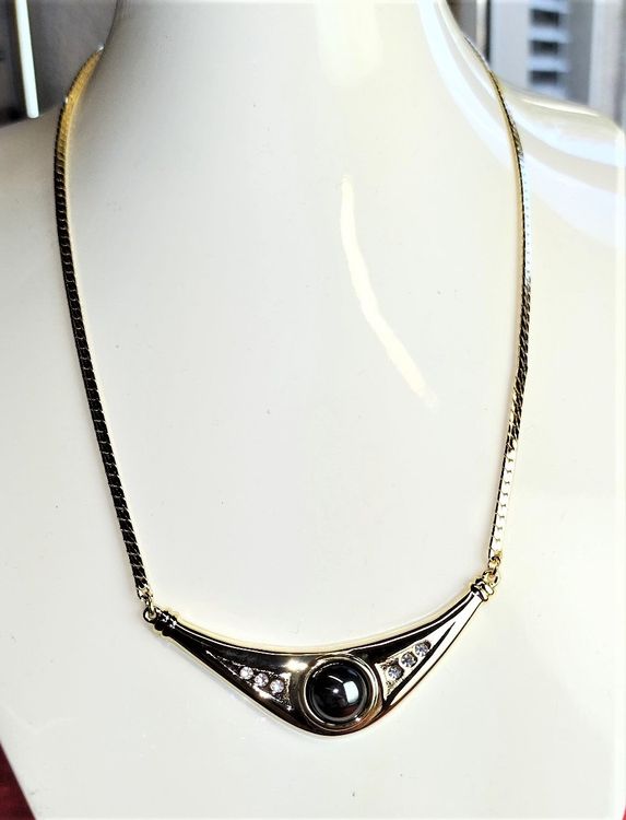 Modeschmuck Halskette Goldfarben Neuware 1