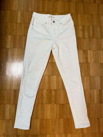Levi's 721 High Rise Skinny, weisse Sommerhose, Gr. 27/28