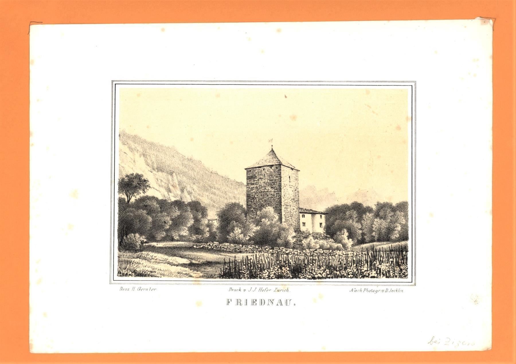 Stiche: Zizers Friednau Tonlithographie – Gebraucht aus Rafz von Helvet32