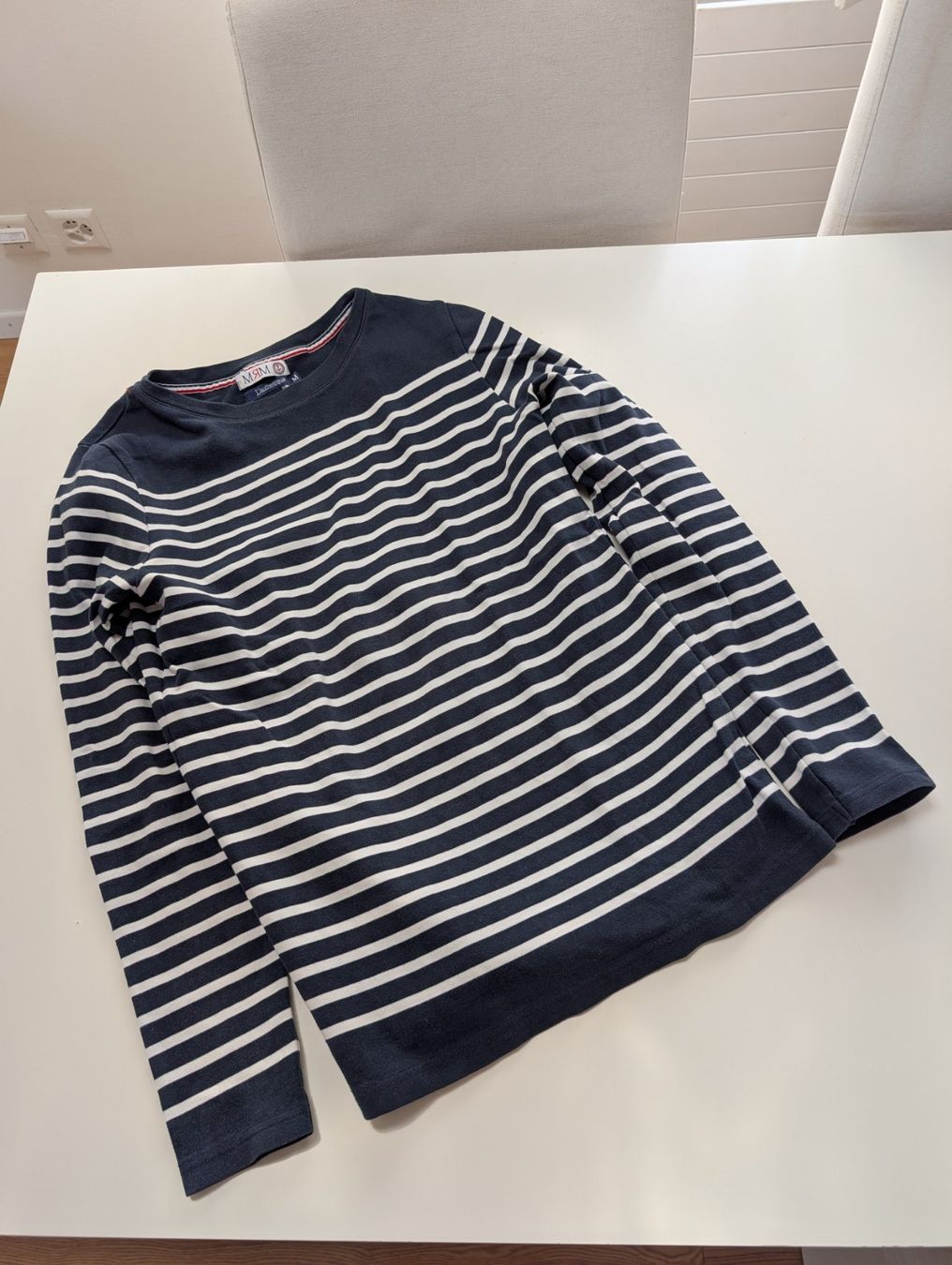 T-shirt: Blau-Weiss gestreiftes MRM Top M – Usato da Zürich venduto da lin_99vx 1