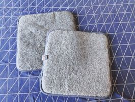 2 Sitzkissen Wolle grau