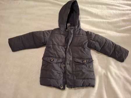 Warme Kinder Winterjacke mit Kapuze - Gr. 92     Lot  222
