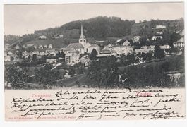 Fotokarte Totalansicht Teufen gelaufen 1902  Appenzell