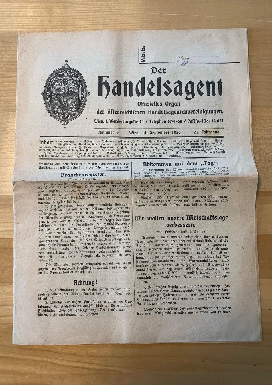 Riviste & Magazine: Handelsagent Zeitung 1926 – Usato da Zürich venduto da ruedigg