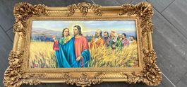 Schönes religiöses Ölgemälde (oder hochwertiger Druck) in ei