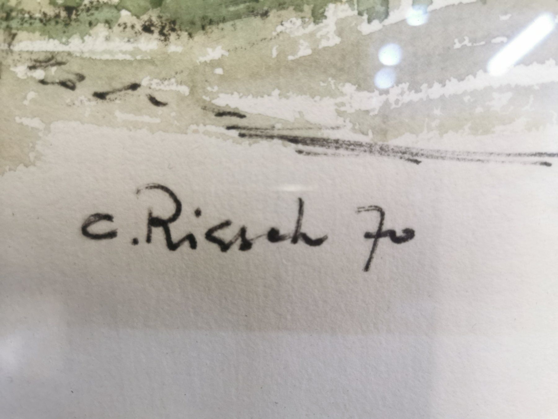 Gemälde: GRANDE AQUARELLE SIGNÉE ET DATÉE 70 – Gebraucht aus Genève von Qanil77 3