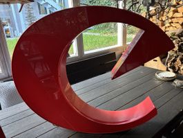 Grosser Buchstabe C Leuchtreklame rot gebrauchter Zustand