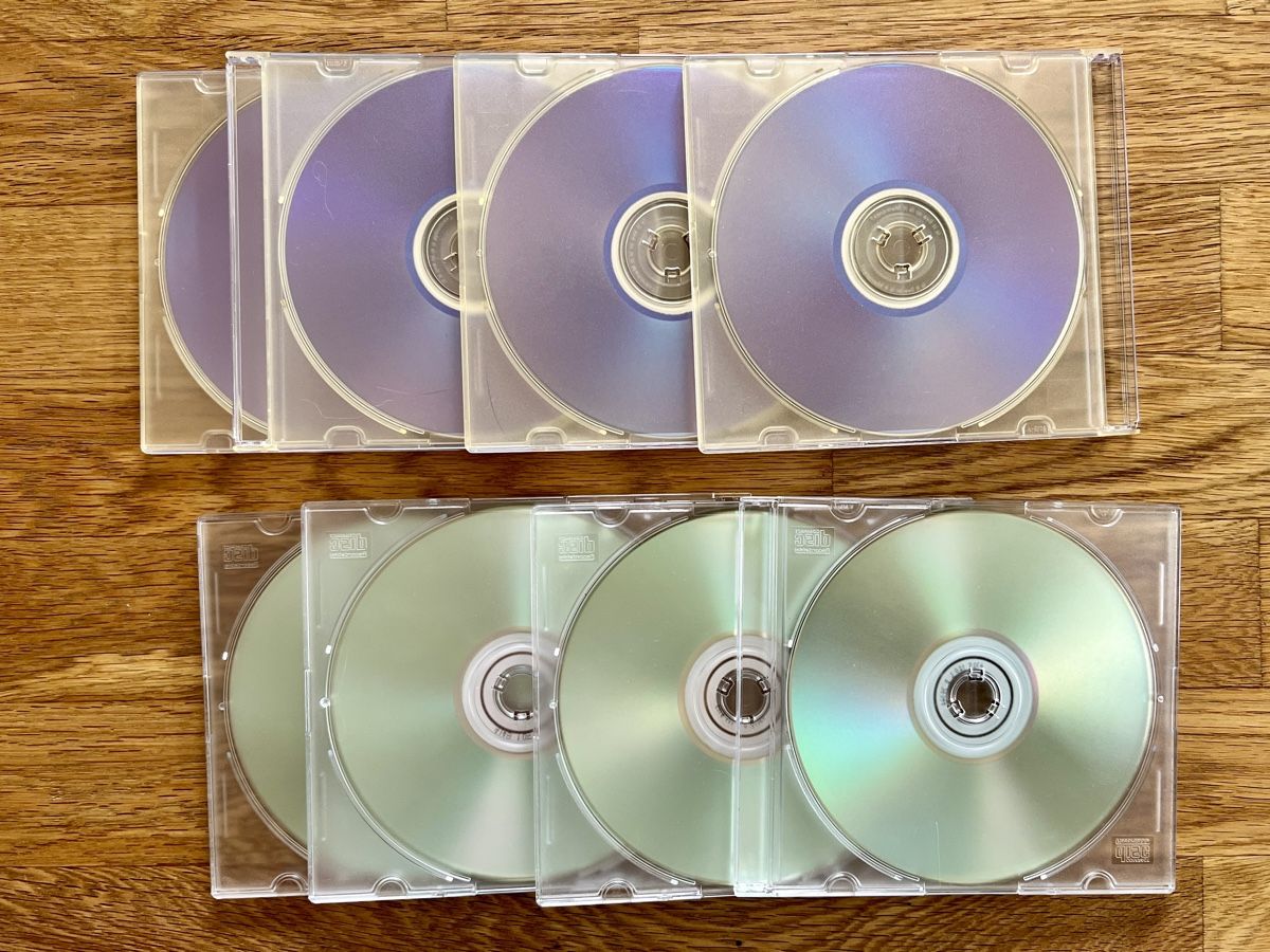 CD & DVD-Rohlinge: 4x CD-R und 4x DVD-R LP Design – Neu (gemäss Beschreibung) aus Büetigen von Naschle 1