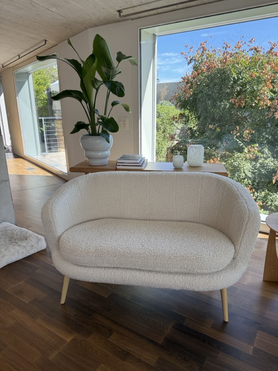 Divani: 2-Sitzer Sofa aus Teddy Stoff – Usato da Stadel venduto da Atropa1969 5