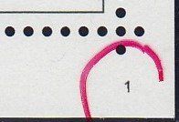 W50.2. Pf. Blocknummer 1 defekt, Ausstellungsstempel