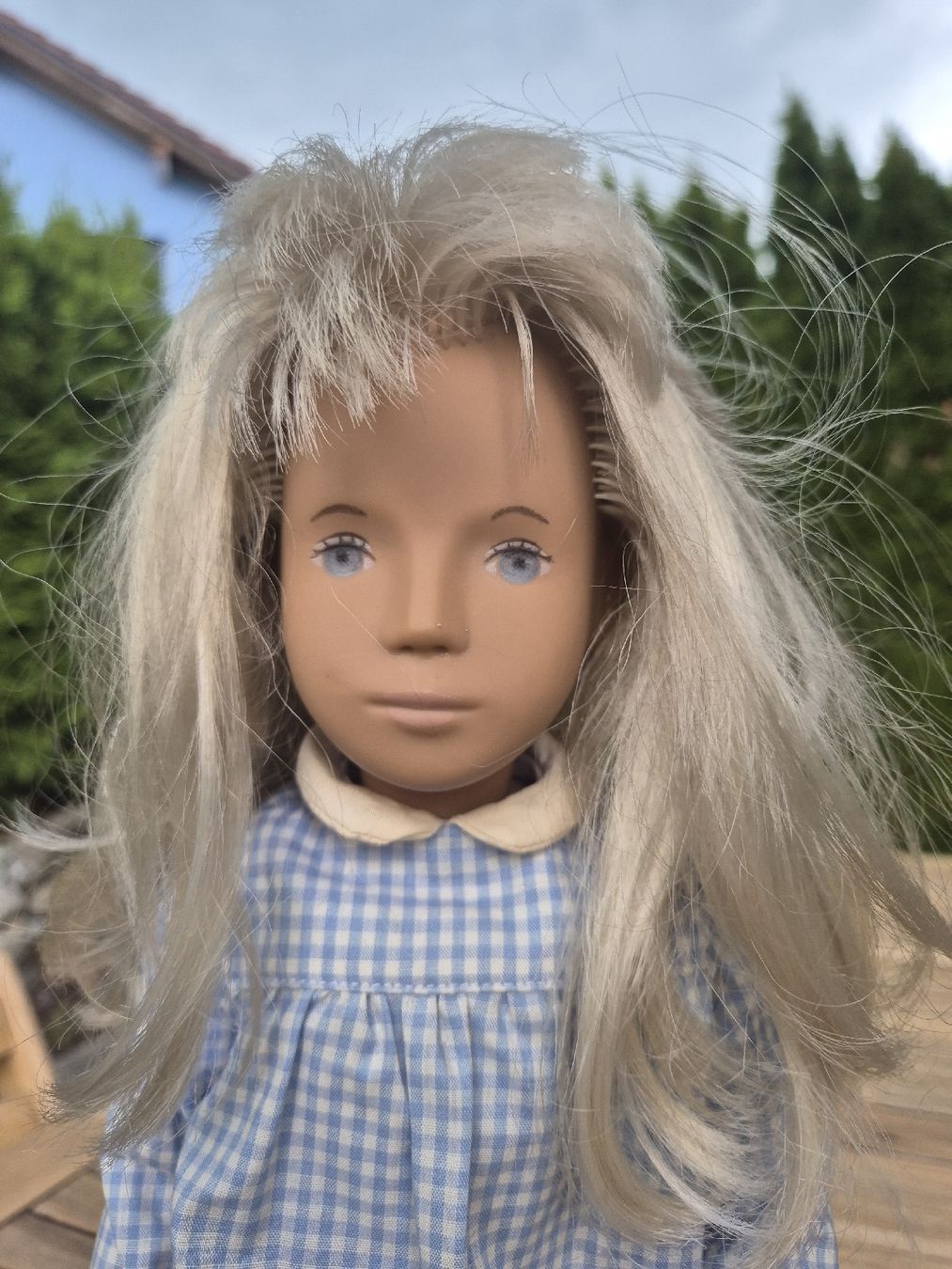Sasha Morgenthaler Bambole: sasha puppe blond Gingham blue dress  – Usato da Farvagny-le-Grand venduto da Grapeful88 1