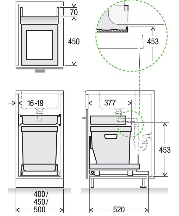Müllex Cestini per rifiuti: 090 Müllex Abfallsystem BOXX 40-R – Nuovo (secondo la descrizione) da Derendingen venduto da Meisterstuecke 3