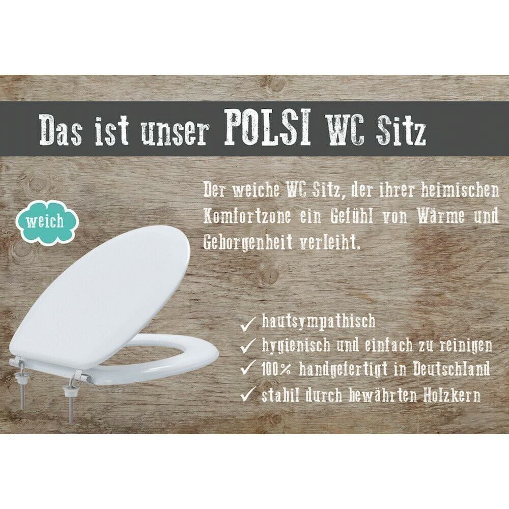 WC: POLSI 3311 Gepolsteter WC-Sitz weiss – Nuovo e nell'imballaggio originale da Bottighofen venduto da zaap 1