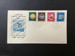 St Moritz 1948 Olympische Winterspiele Brief Briefmarken