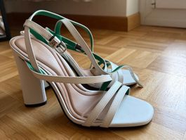 Tommy Hilfiger Sandaletten, weiss – Gr. 38, 2x getragen