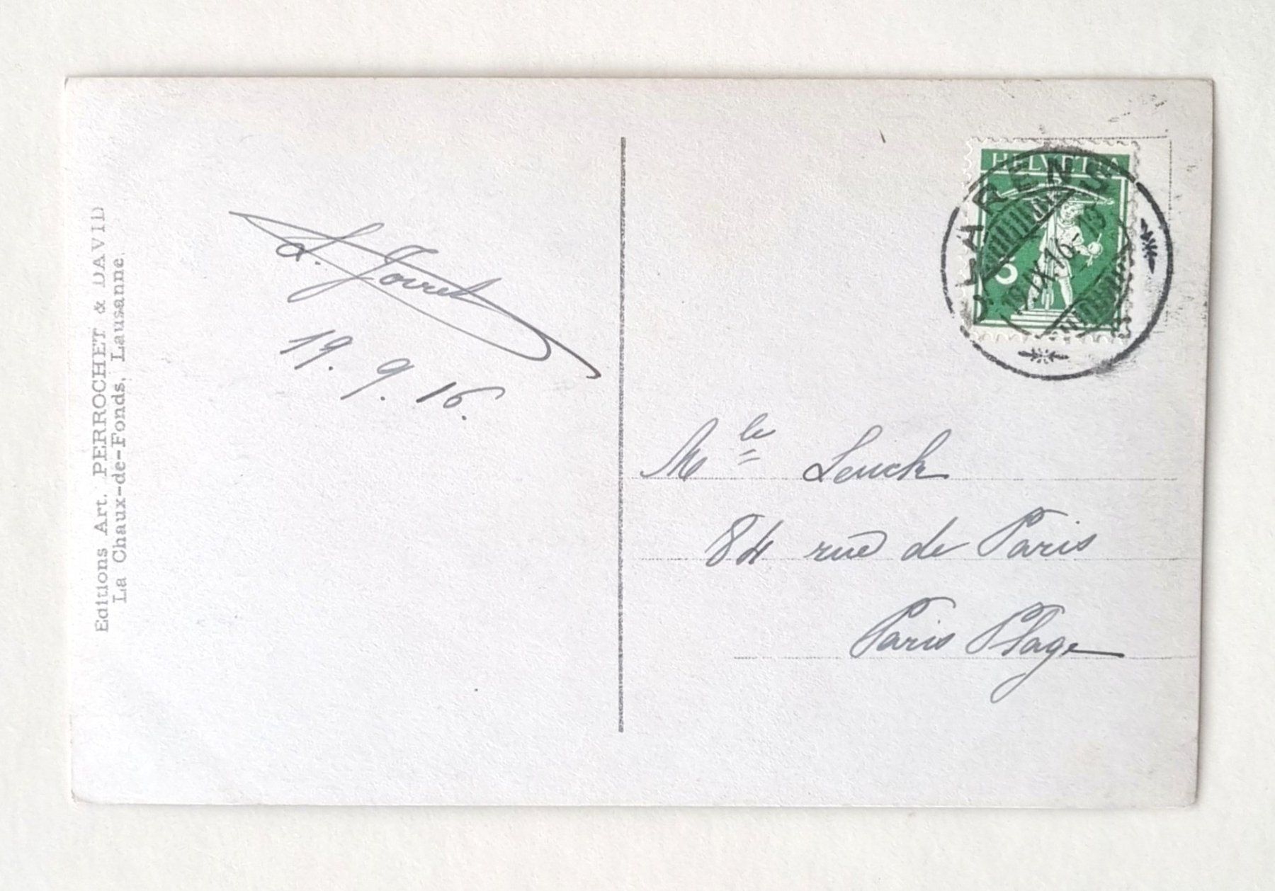 Ansichtskarten: Chemin de Fer Montreux-Oberland - MOB - Chatelard - 1916 – Gebraucht aus Rothrist von RROENK 1