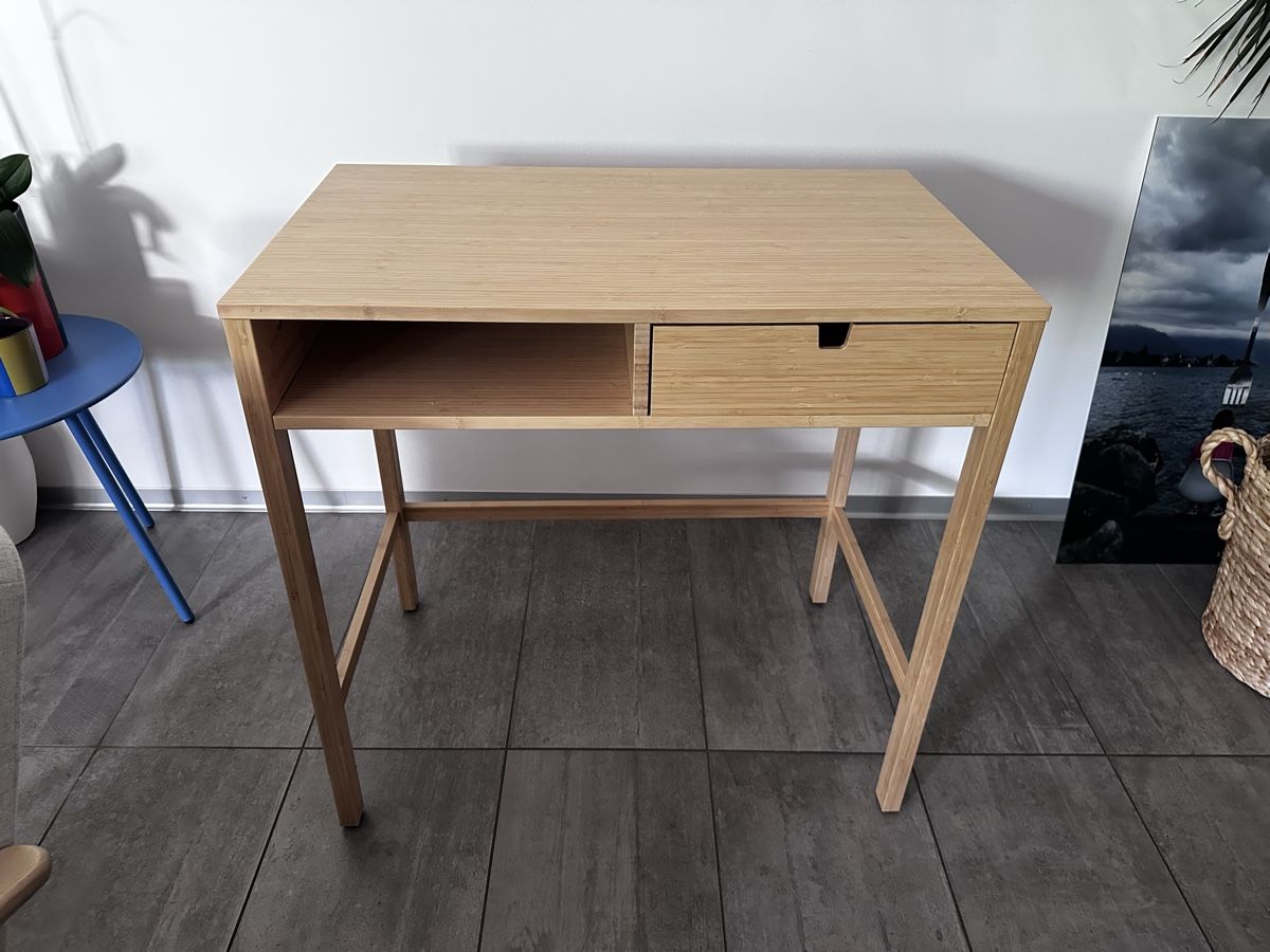Ikea Tavoli da trucco: Nordiska, coiffeuse bambou 76x47 cm, IKEA  – Usato da Leytron venduto da TipTop1912