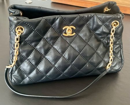 Chanel Ultra Stitch Tote Bag Lambskin schwarz
