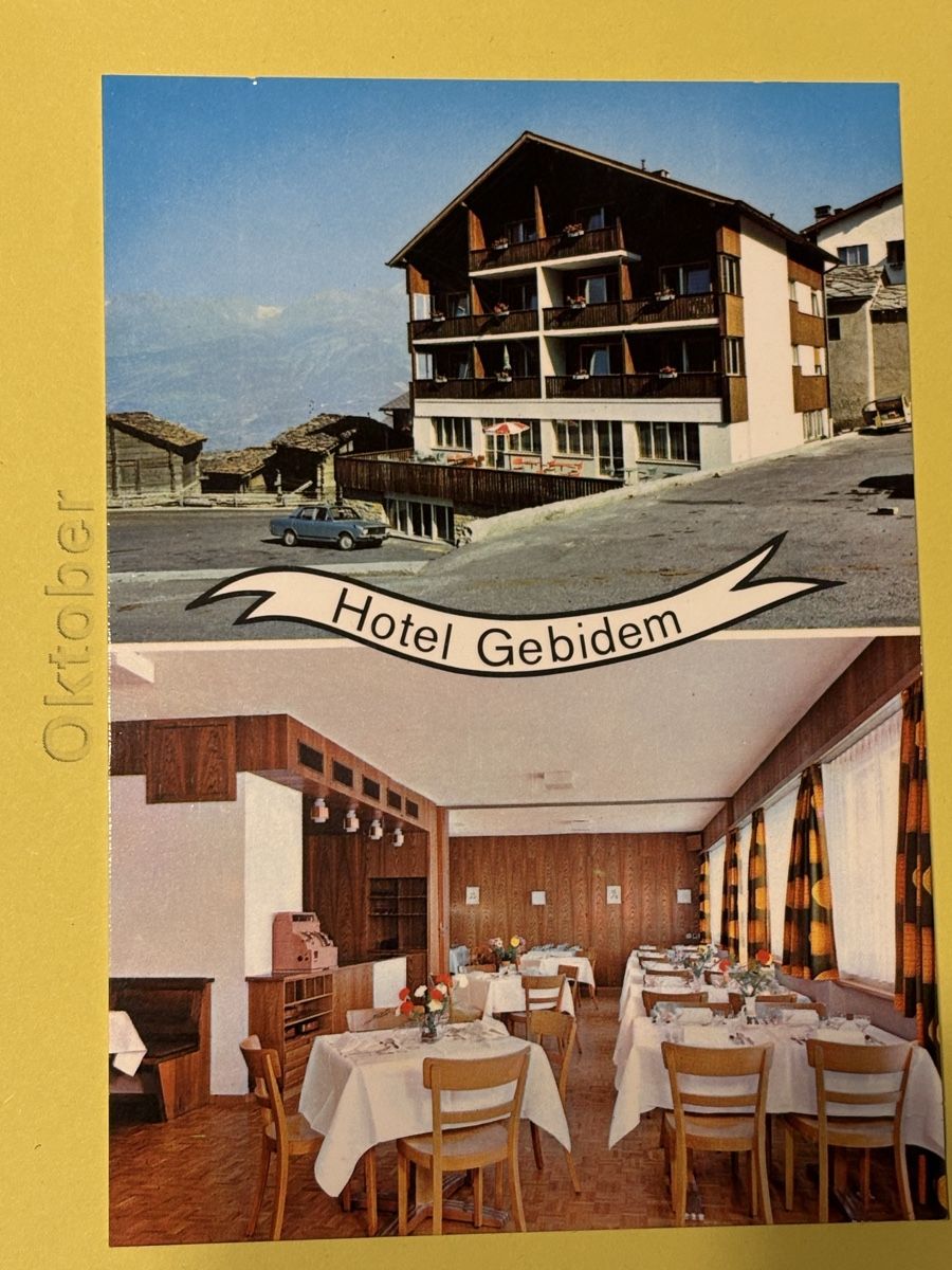 Cartoline postali: AK von Hotel Gebidem / Visperterminen – Usato da Rümlang venduto da Kartenpost1