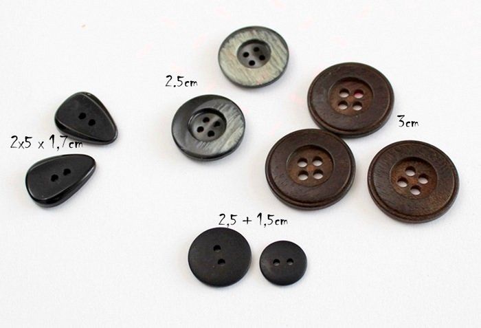 Knöpfe: Knöpfe versch. Grössen, schwarz, braun, – Gebraucht aus Schlatt TG von mavo85