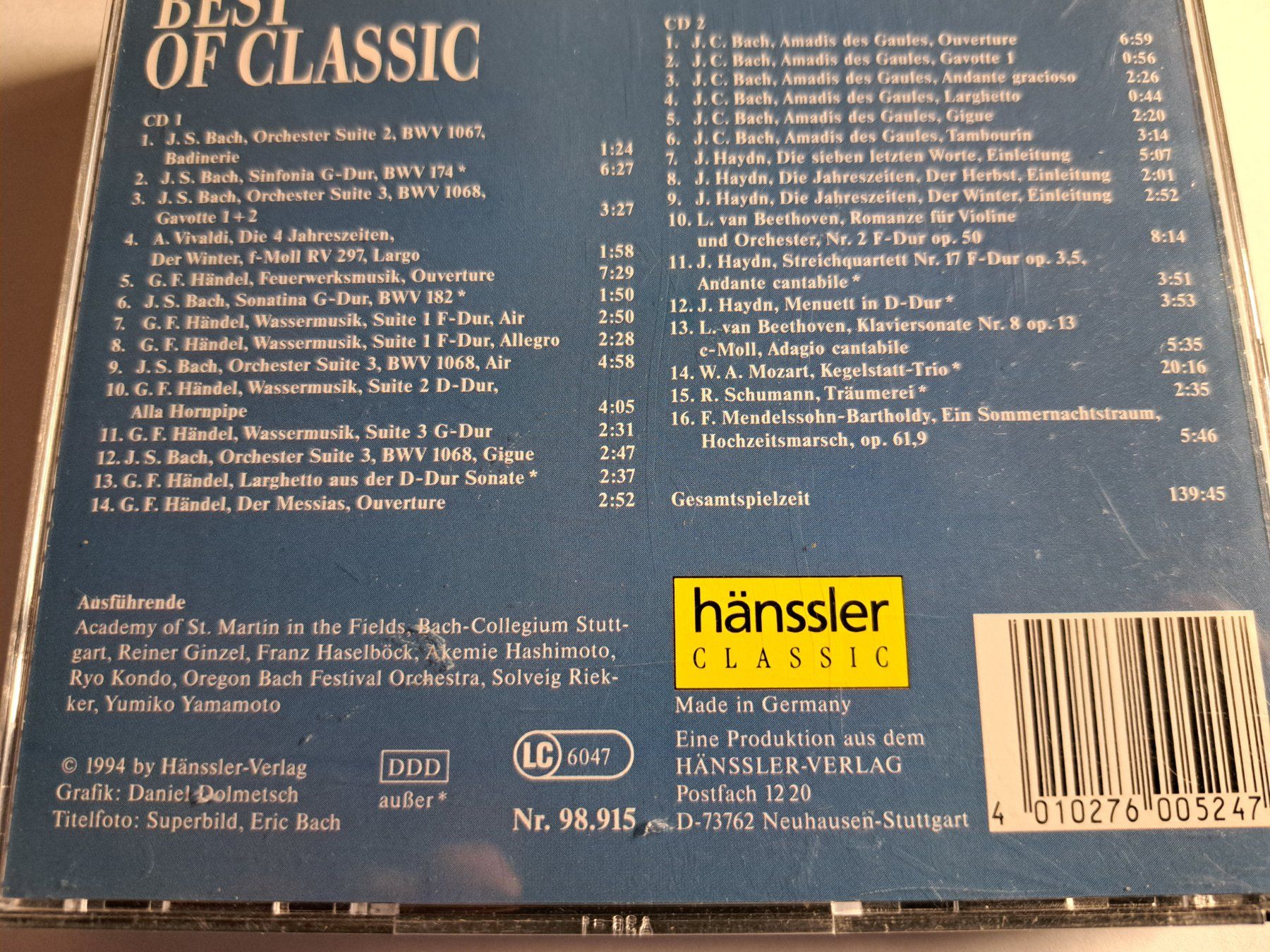 CDs: BEST OF CLASSIC  (2 CDs) – Gebraucht aus Wichtrach von LuckyLuke69 3