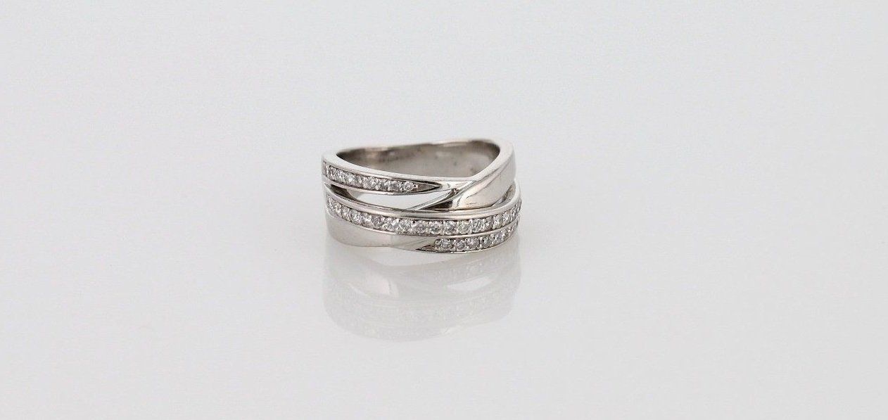 Anelli: EXKLUSIVER WEISSGOLD RING MIT 37 BRILLANTEN – Usato da Arch venduto da Liam1919 1