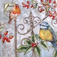 Serviette birds & holly (t344) 2Stk.