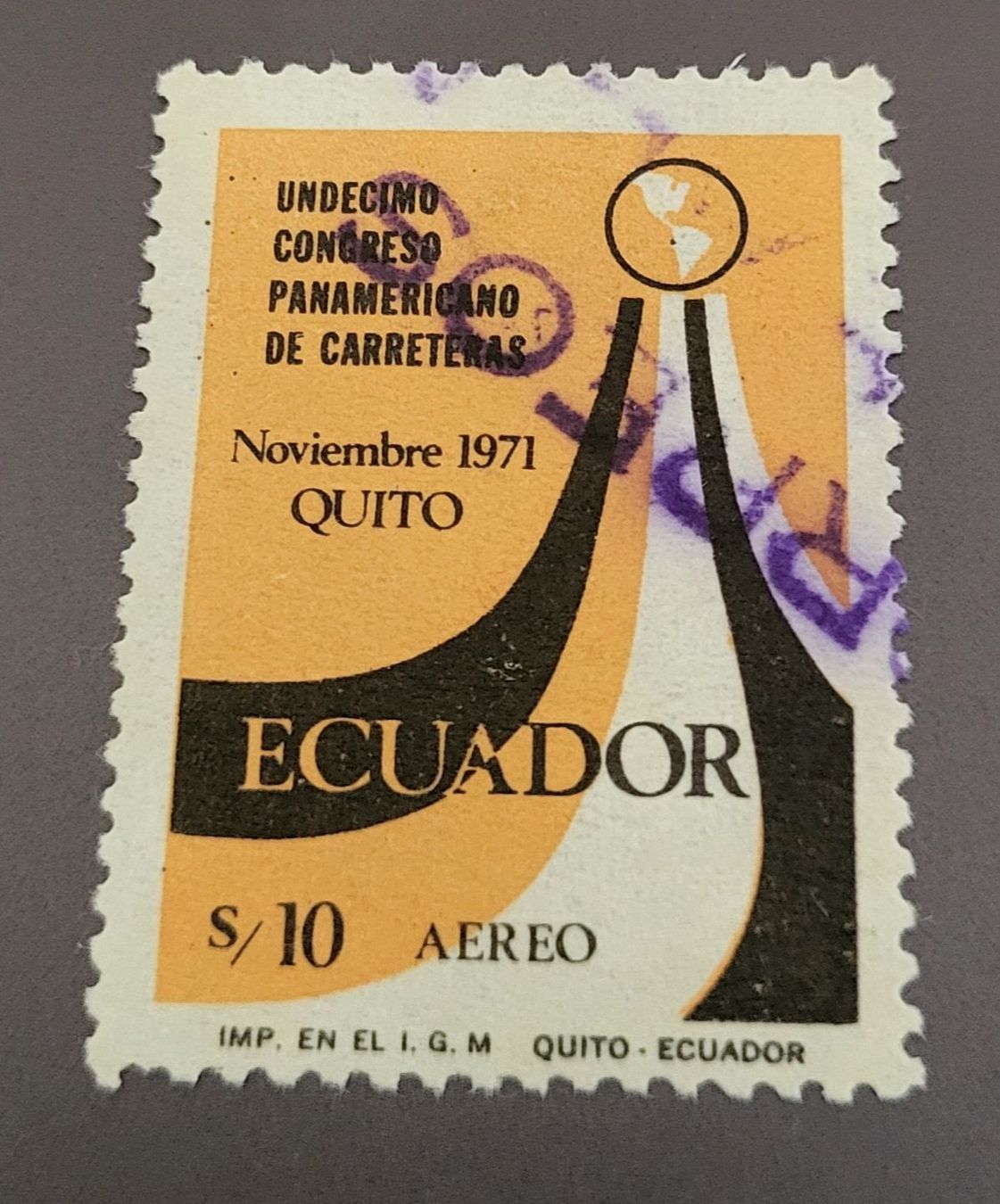 Tutti i francobolli: Ecuador 1971 Flugpost briefmarke – Usato da St Gallen venduto da Stampsalshobby
