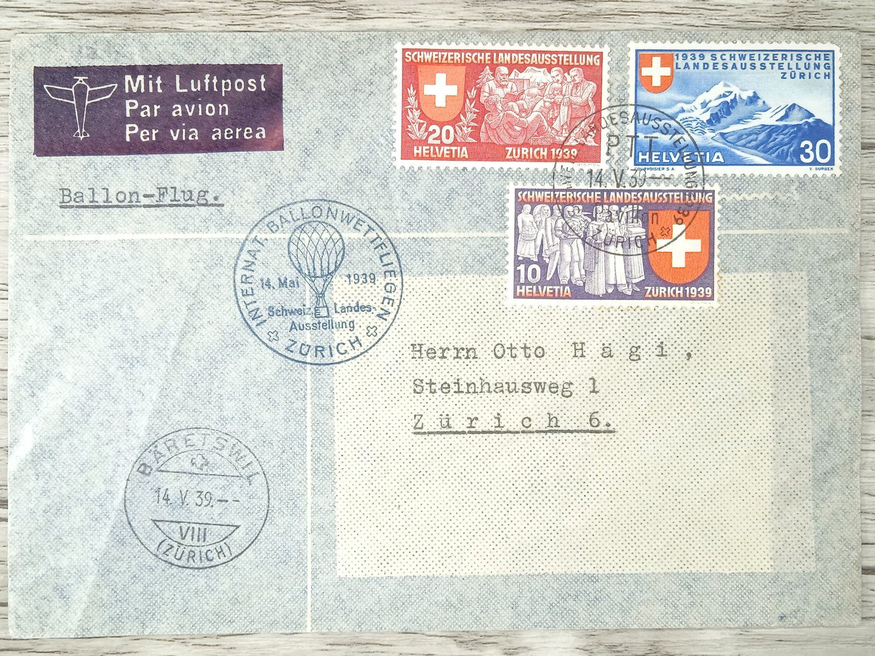 Tutti i francobolli: TR09 Enveloppe + Timbre Suisse 1939 – Usato da Cousset venduto da Patrick_Collections