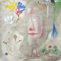 Aquarell: Mädchen mit Spielzeug
