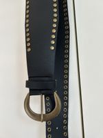 Schwarzer Nietengürtel, 100cm lang