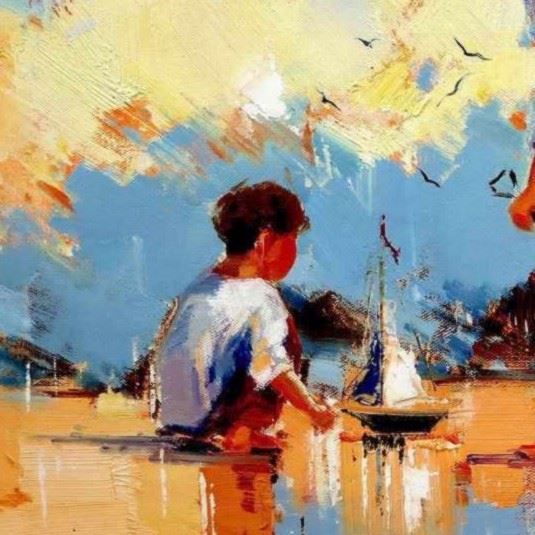 Riproduzioni & Creazioni: Sylt - Spielende Kinder am Strand – Nuovo (secondo la descrizione) da Larnaca venduto da KunstDepot24 5