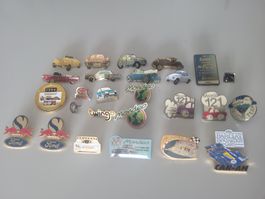 Collection de 26 pin's automobiles vintage, diverses marques