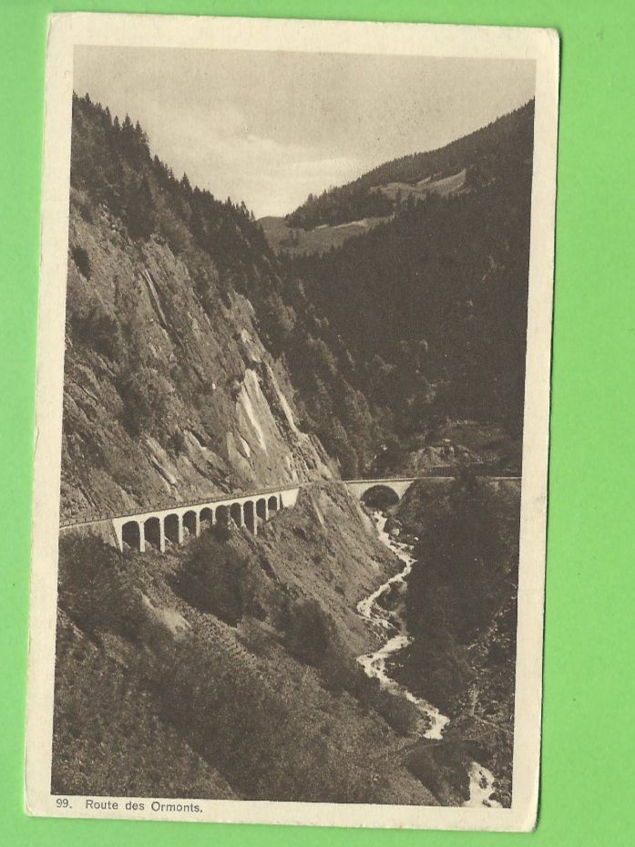 Cartoline postali: Route des Ormonts, Viadukt – Usato da Zürich venduto da t24_de