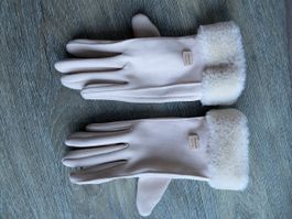 Damen Winterhandschuhe mit Kunstfell, Grösse S