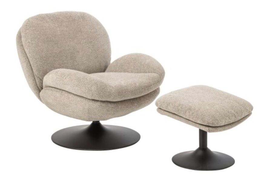 Poltrone: Sessel mit Hocker, Drehfuss, TOP** Sommer-Schnäppchen – Nuovo e nell'imballaggio originale da Ruswil venduto da Miami-2026 2