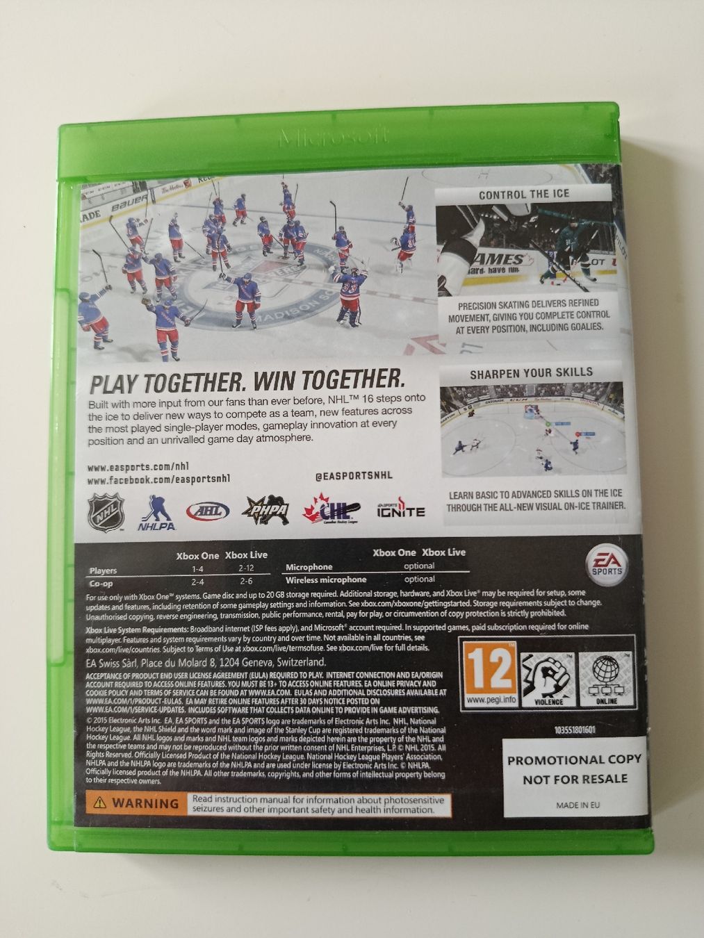 NHLpa Giochi: NHL16 XBOX ONE – Usato da Wattwil venduto da sunicheyenne 1