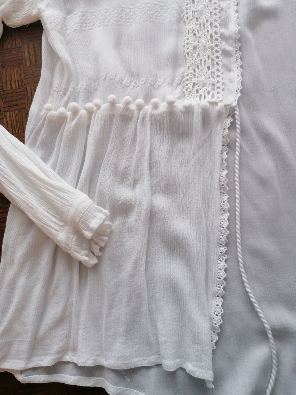 Camicette: Bluse/Cardigan, Grösse M, weiss, mit Spitze – Usato da Fehraltorf venduto da Fernweh01 3