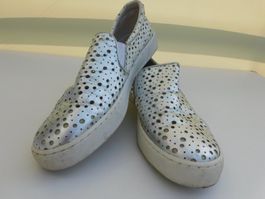 Slip- on- Sneakers „ALFA“, Gr. 38, Silber