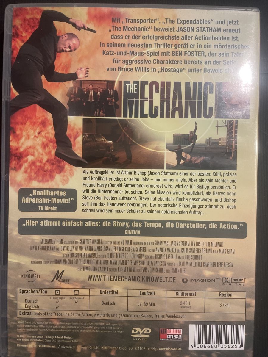 Tutti i DVDs: The Mechanic, mit Jason Statham – Usato da Winterthur venduto da machmaschine 1