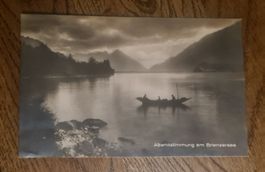 Abendstimmung am Brienzersee mit Schiff 1924