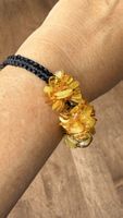 Makramee-Armband mit Bernstein