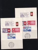 2 x feuillet PTT / Schweiz. Mustermesse 1939 / Série F + I
