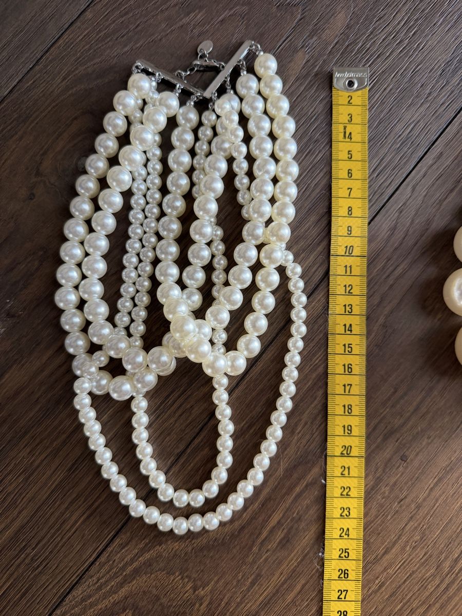 Perle (finte): ZARA Set mit 3 Halsketten mit Perlen, Modeschmuck – Nuovo (secondo la descrizione) da Maur venduto da my_private_sale 3