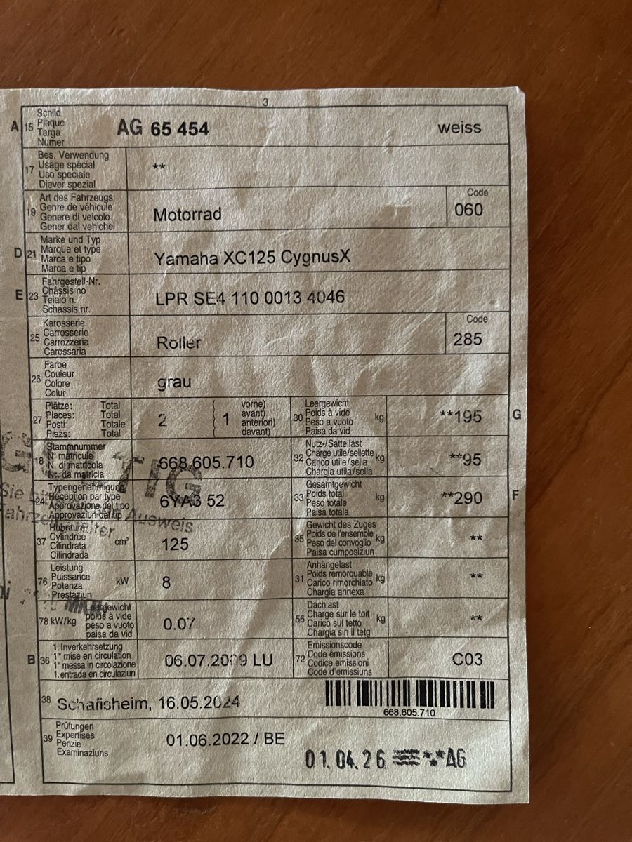Yamaha Scooter: Motorrad Roller Yamaha XC125 CygnusX – Usato da Boppelsen venduto da Puffo01 5